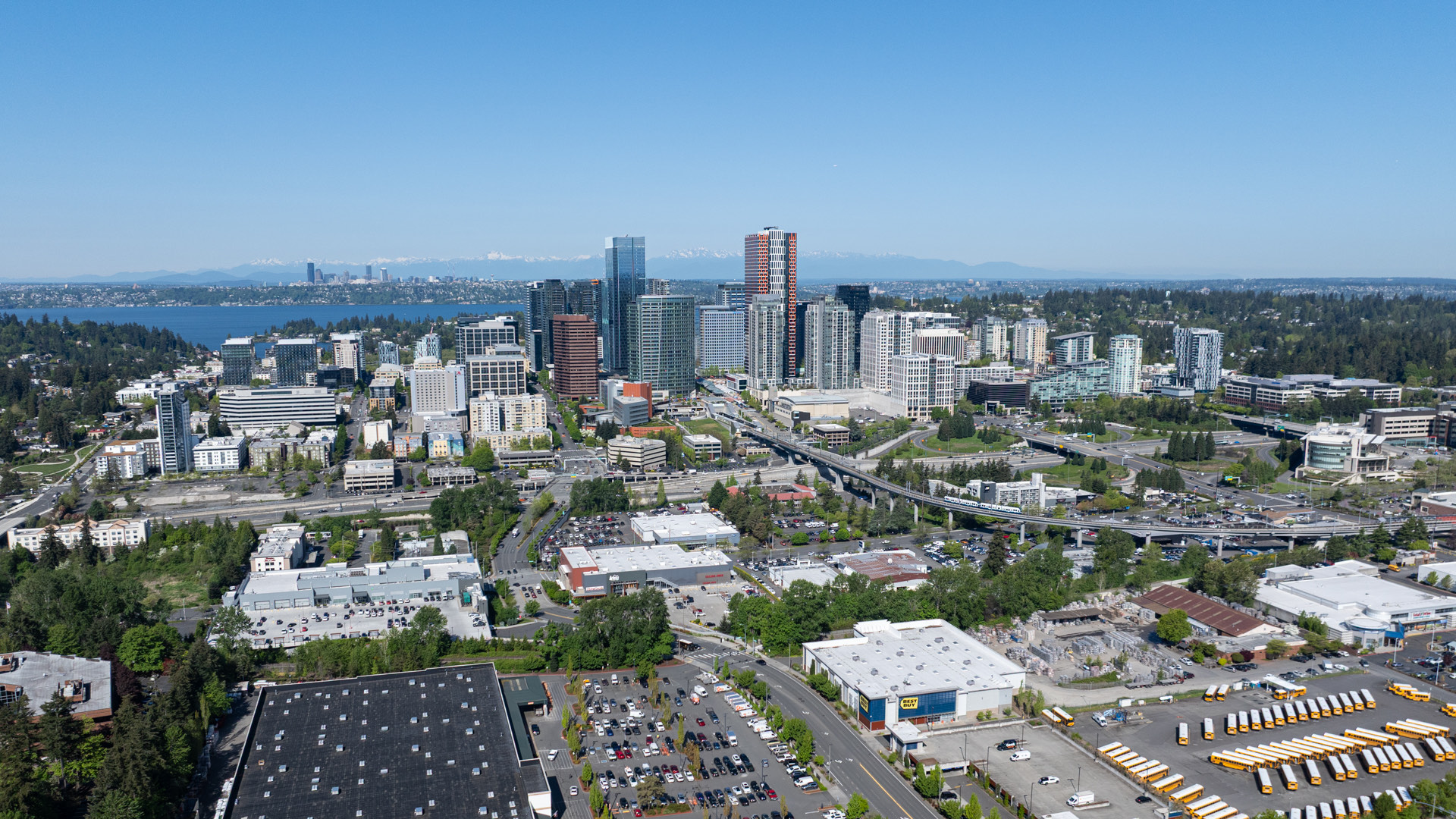 Skyline context — Onni 606 in the Downtown Bellevue skyline
